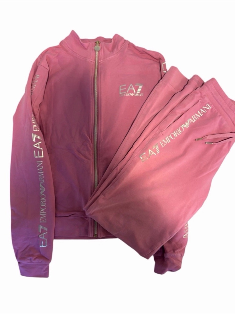 Emporio Armani EA7 Pink Women's TrackSuit Jacket & Pants Set